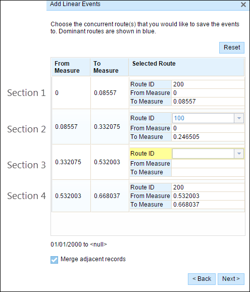 Route dominance table